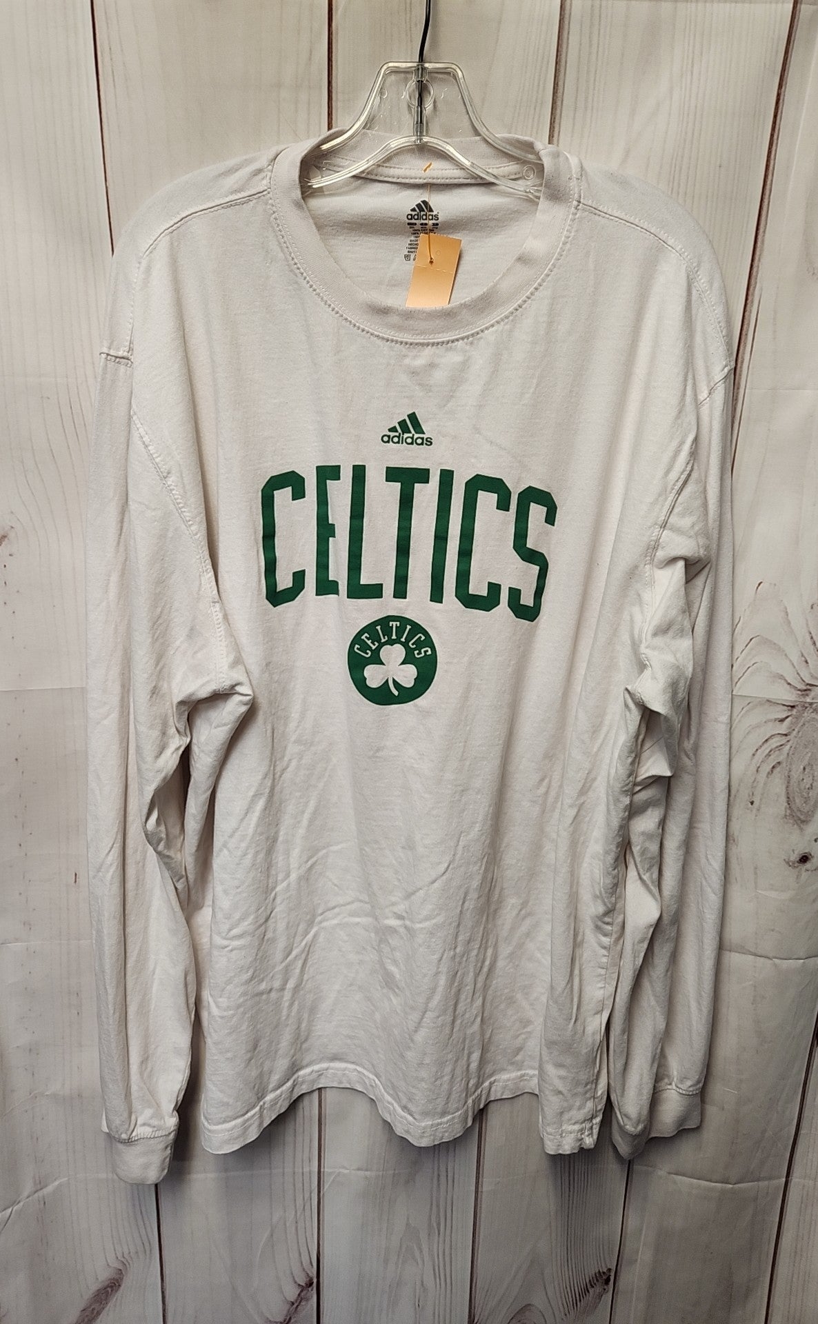 Boston Celtics Men's Size 2X White Shirt