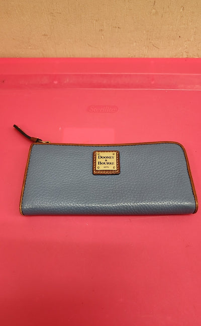 Dooney & Bourke Blue Leather Wallet As Is - stains inside