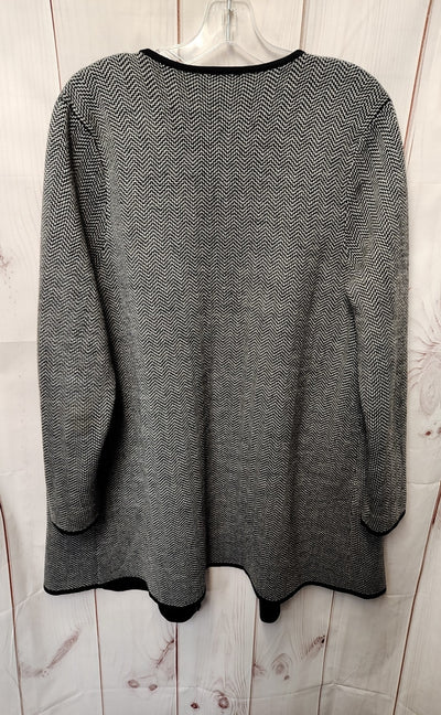 Talbots Women's Size XL Petite Gray Cardigan