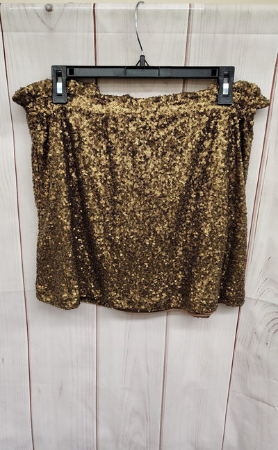 Joe Fresh Women's Size M Gold Sequined Skirt