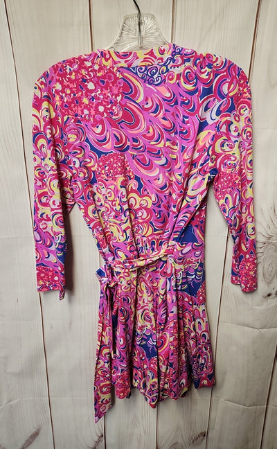 Lilly Pulitzer Women's Size M Pink Karlie Wrap Romper