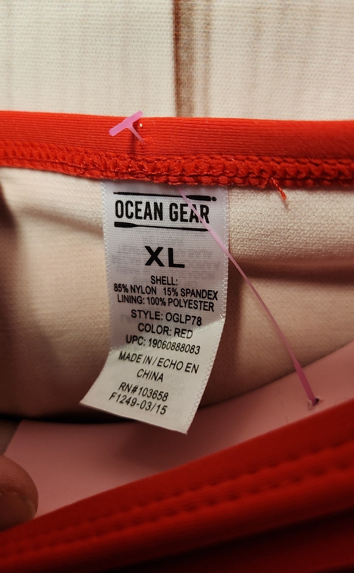 NWT Ocean Gear Women's Size XL Red Bikini