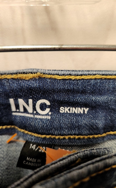 INC Women's Size 32 (13-14) Blue Jeans Skinny