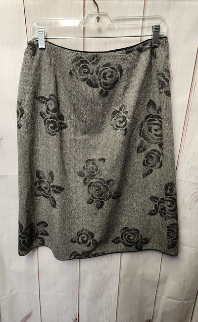 Willi Smith Women's Size 8 Gray Floral Skirt