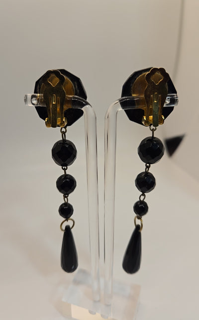Black Clip-on Earrings