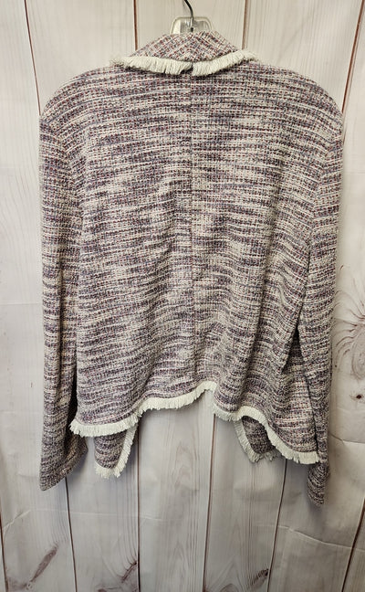 Adrienne Vittadini Women's Size XL Purple Jacket