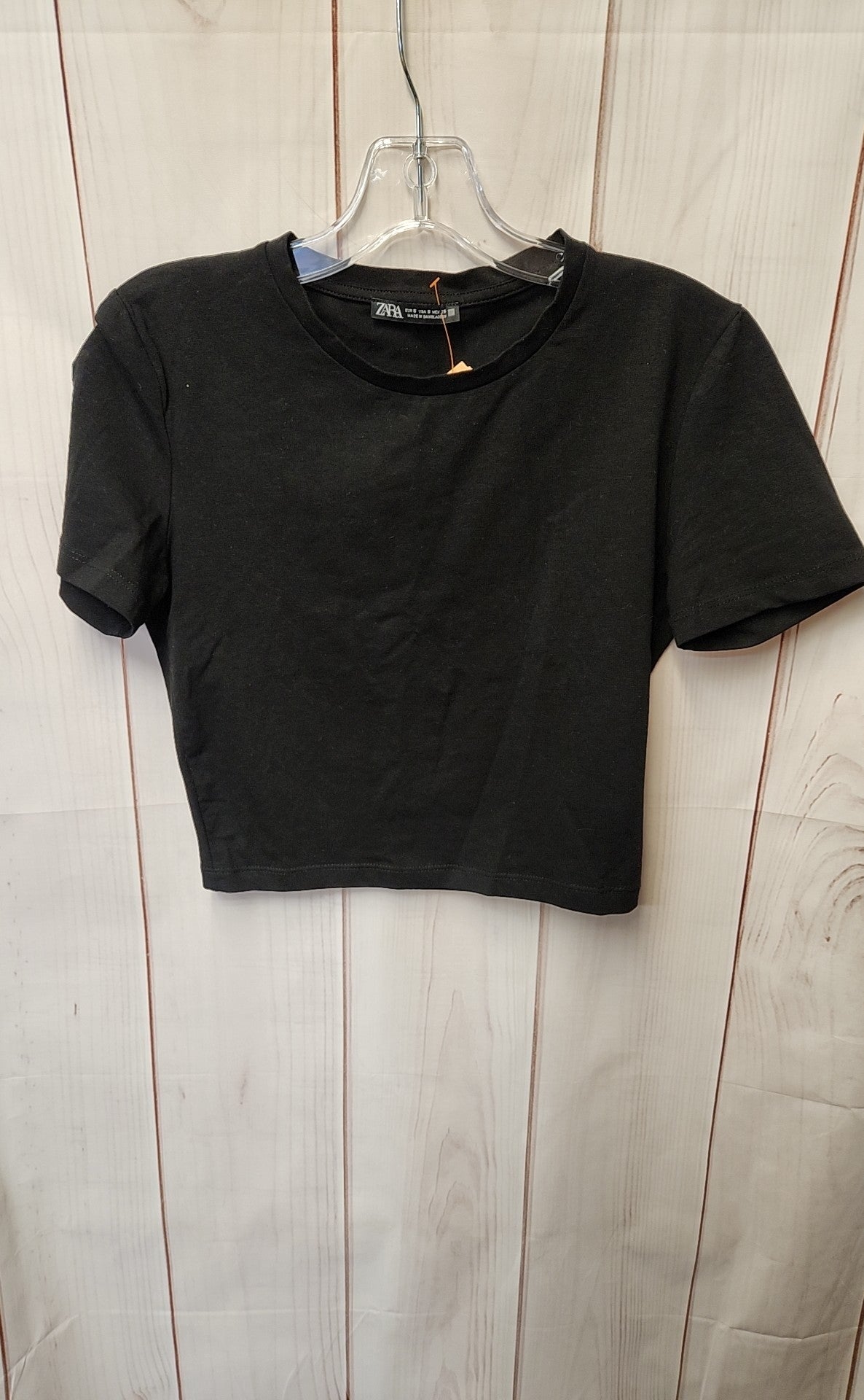 Zara Women's Size S Black Short Sleeve Top