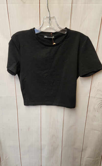 Zara Women's Size S Black Short Sleeve Top