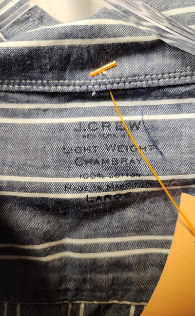 J Crew Men's Size L Blue Shirt