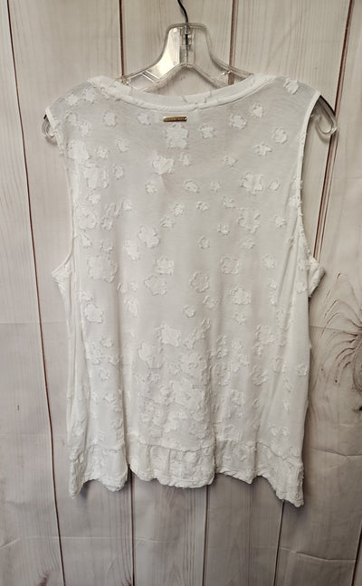 NWT Michael Kors Women's Size XL White Sleeveless Top