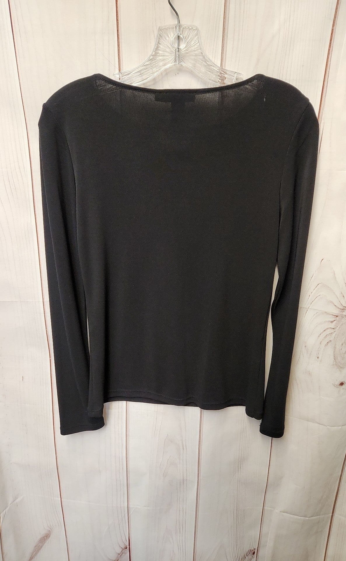 DKNY Women's Size Petite Black Long Sleeve Top