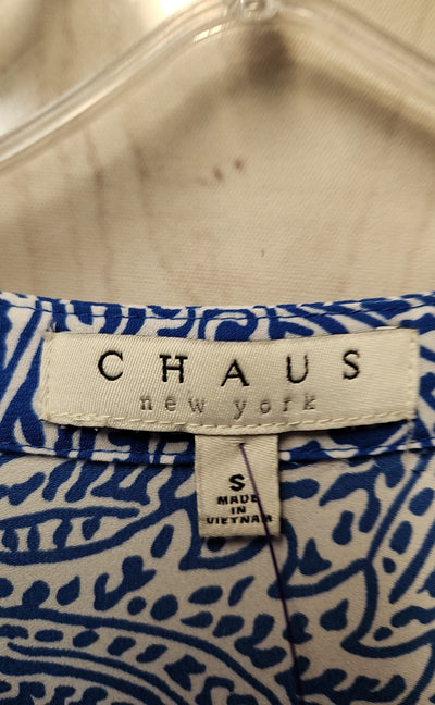 Chaus Women's Size S Blue 3/4 Sleeve Top
