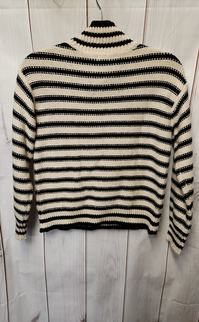 J Crew Women's Size XS White & Black Sweater