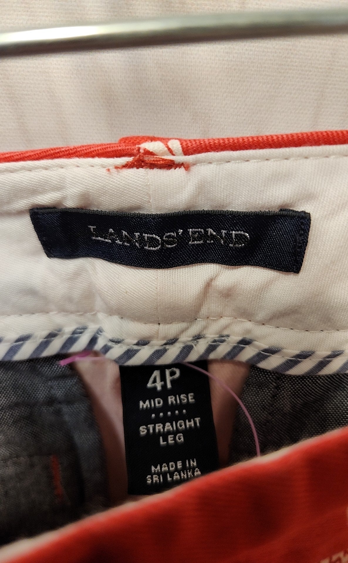 NWT Lands End Women's Size 4 Petite Red Pants