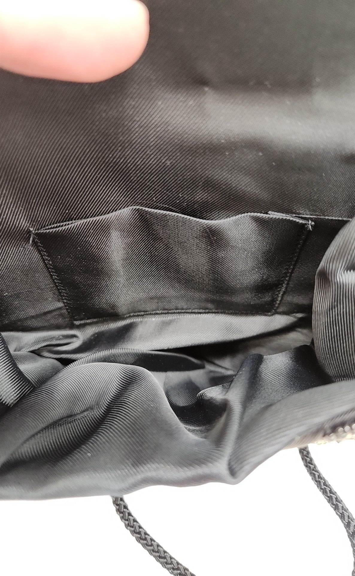 Black Beaded Purse Bag