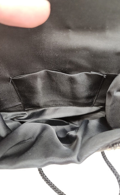 Black Beaded Purse Bag