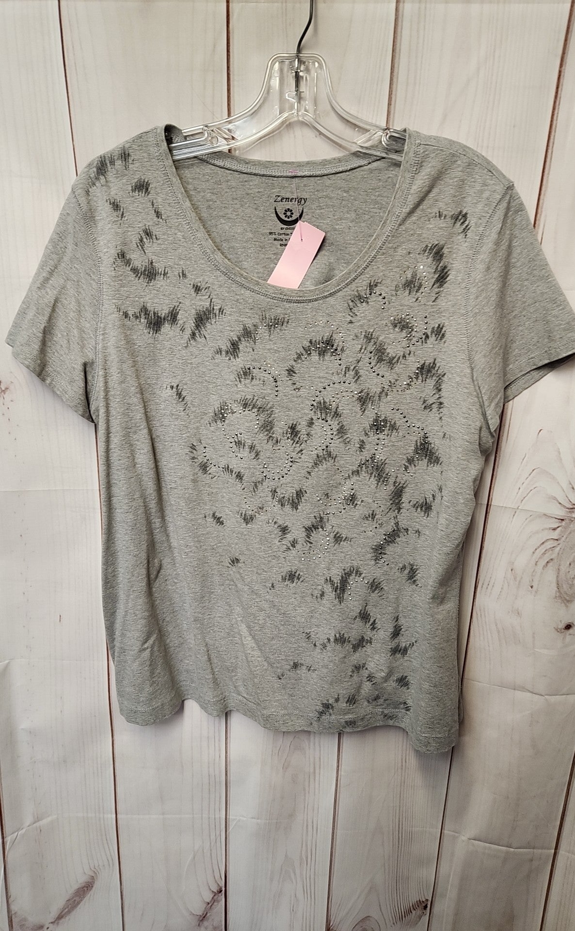Zenergy - Chico's Women's Size 3 = US XL Gray Short Sleeve Top