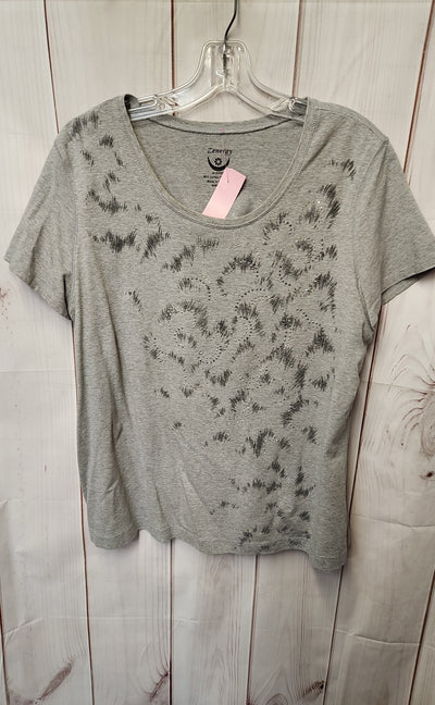 Zenergy - Chico's Women's Size 3 = US XL Gray Short Sleeve Top