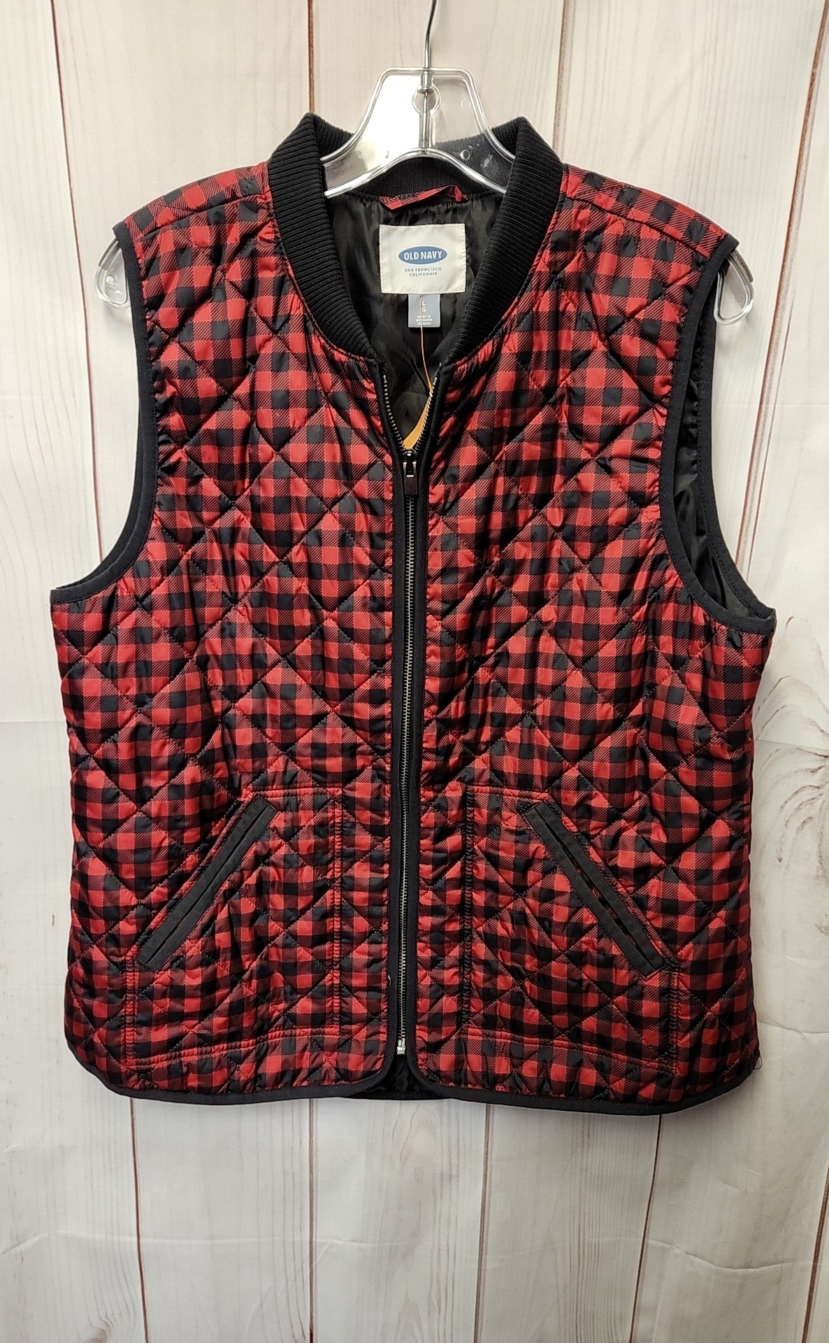 Old Navy Women's Size L Red & Black Vest