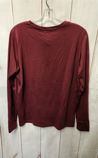 Lands End Women's Size S Red Long Sleeve Top