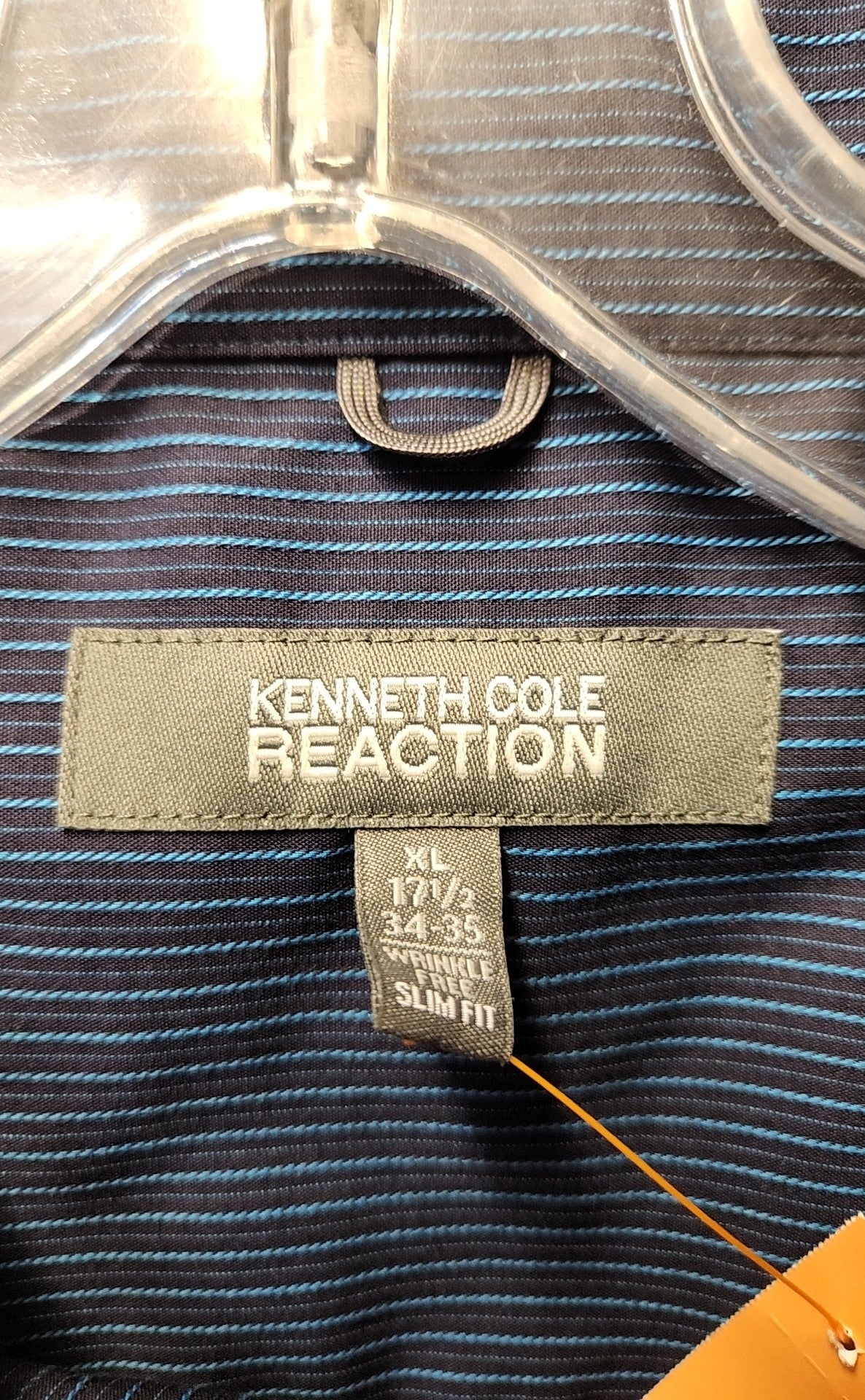 Kenneth Cole Men's Size 34 Blue Stripes Shirt