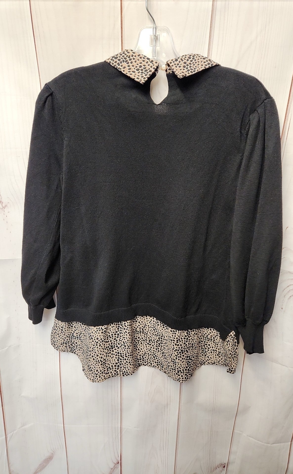 Adrianna Papell Women's Size L Black Long Sleeve Top