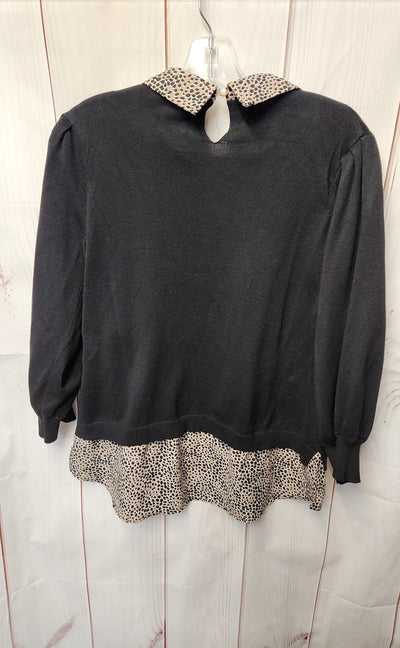Adrianna Papell Women's Size L Black Long Sleeve Top