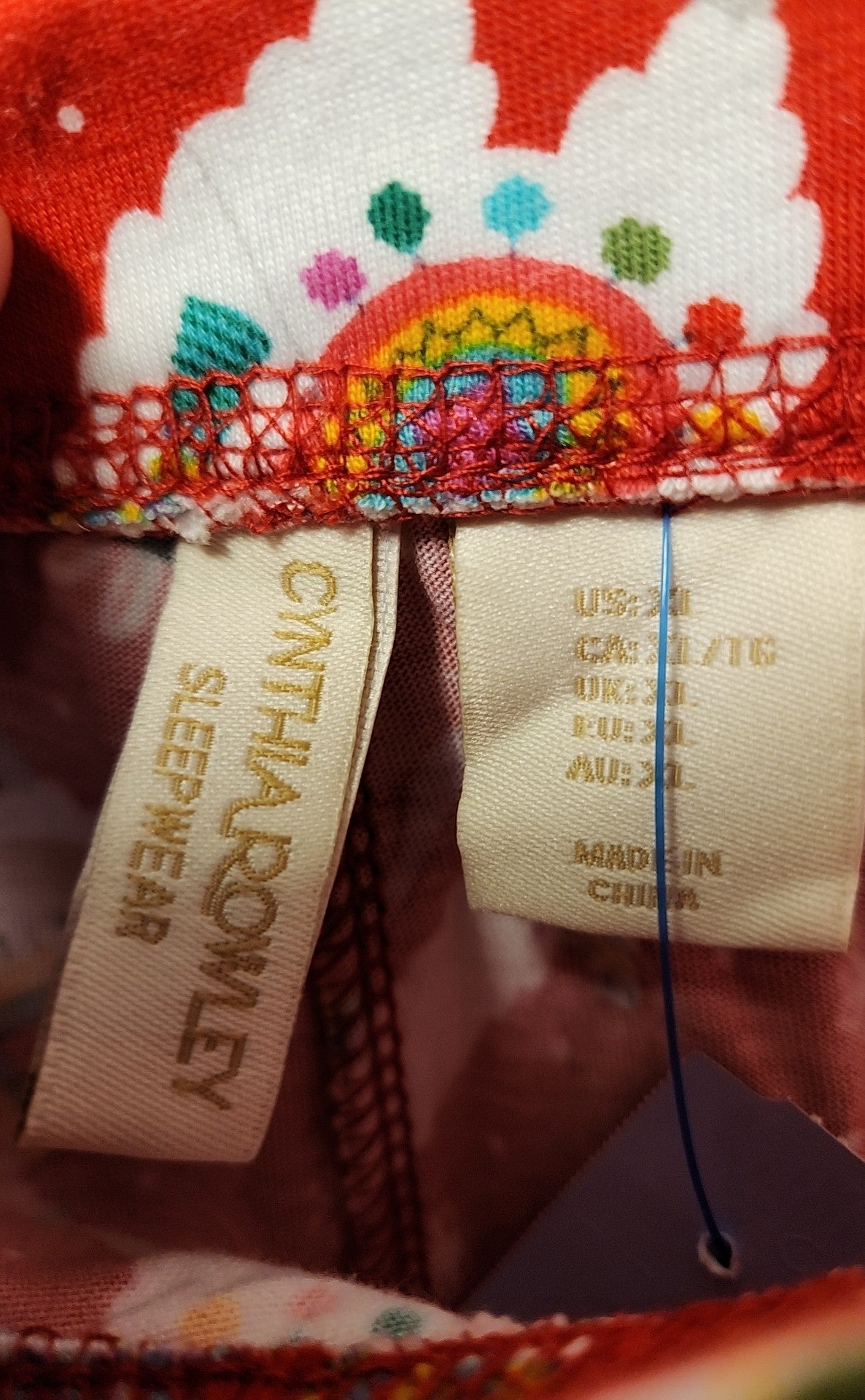 Cynthia Rowley Women's Size XL Red Holiday PJ Bottoms