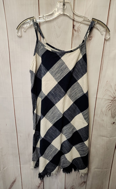 Universal Thread Women's Size M White & Blue Dress