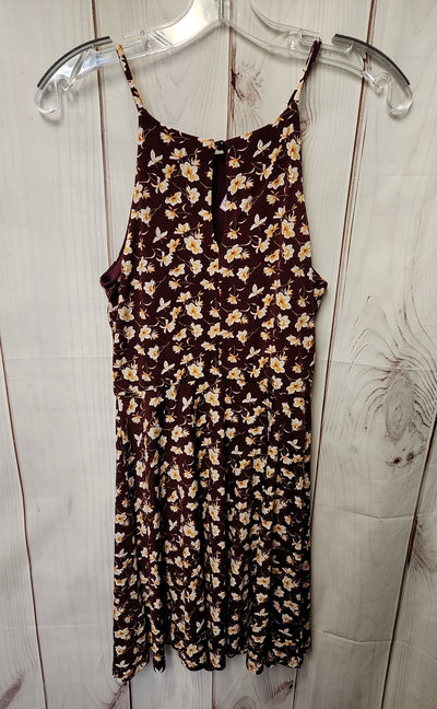 BCX Women's Size S Maroon Floral Dress