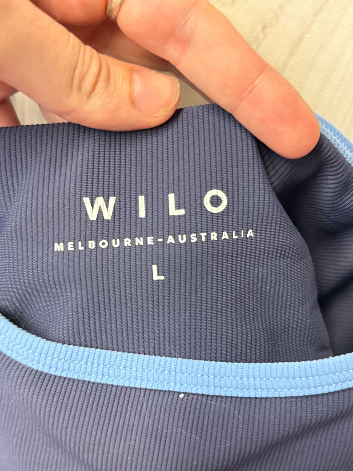 Wilo The Label Women's Size L Blue Sports Bra