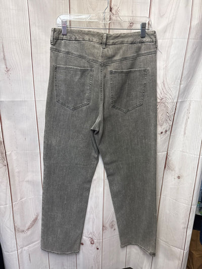 Express Women's Size L Gray Modern Straight Jeans