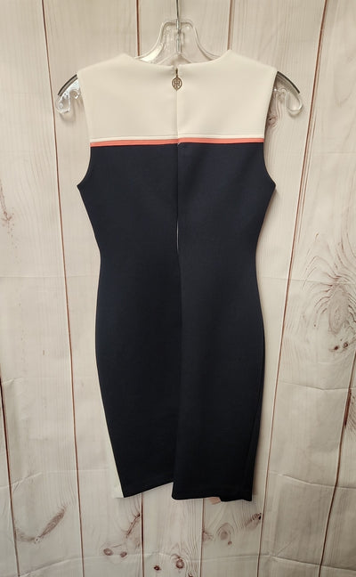 Tommy Hilfiger Women's Size 2 Petite White & Blue Dress