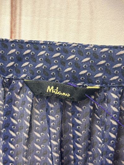 Milano Women's Size M Navy 3/4 Sleeve Top