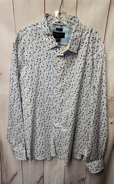 Pronto Uomo Men's Size XXL Blue Floral Shirt
