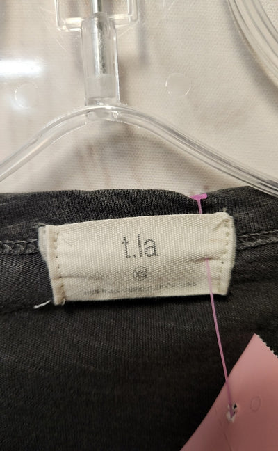Tla Women's Size XS Gray Short Sleeve Top