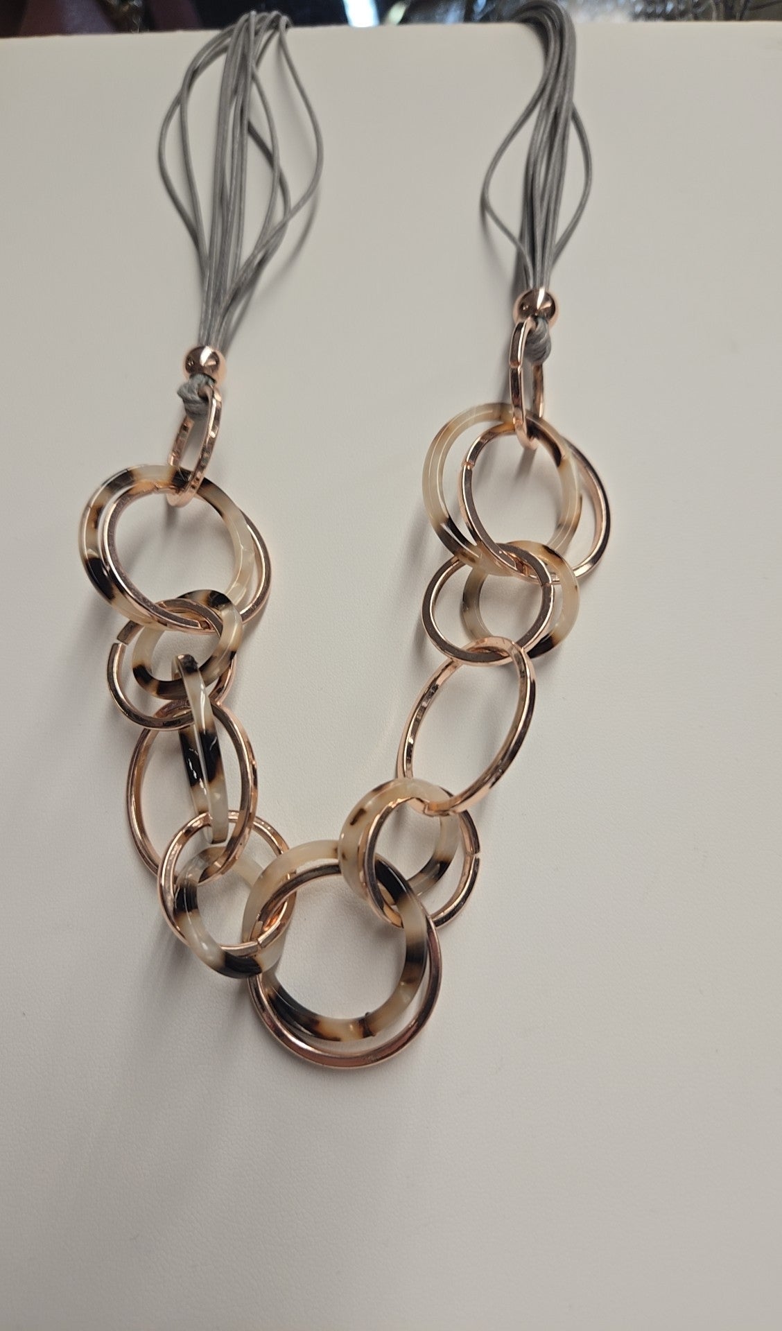 Gray & Rose Gold Necklace