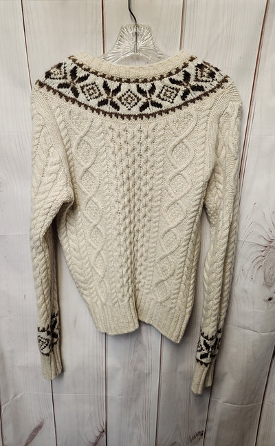 Polo by Ralph Lauren Women's Size M White Fair Isle Cable Knit Sweater
