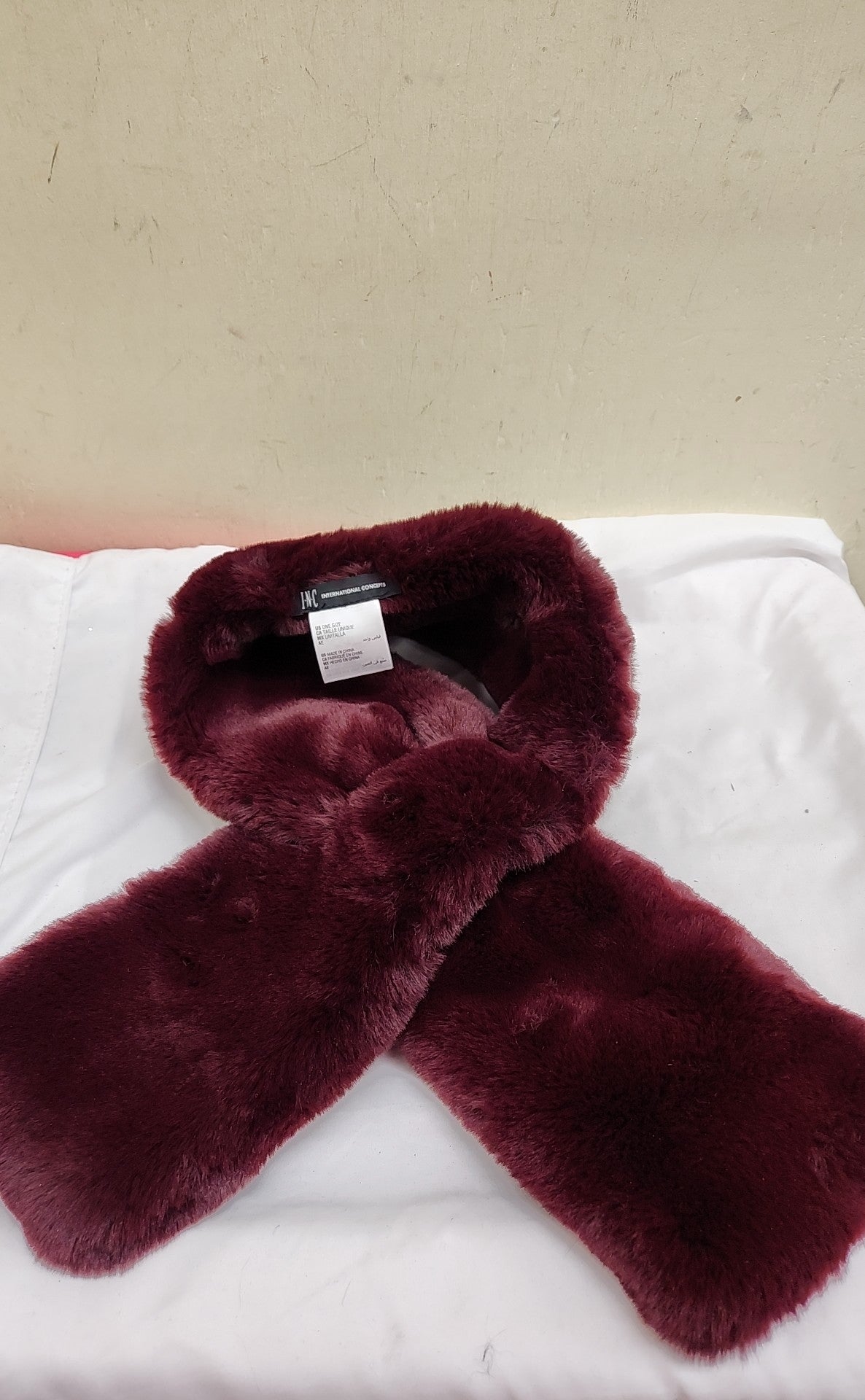 INC Maroon Winter Scarf