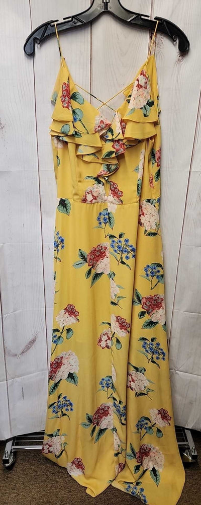 New Look Women's Size 10 Yellow Floral Dress