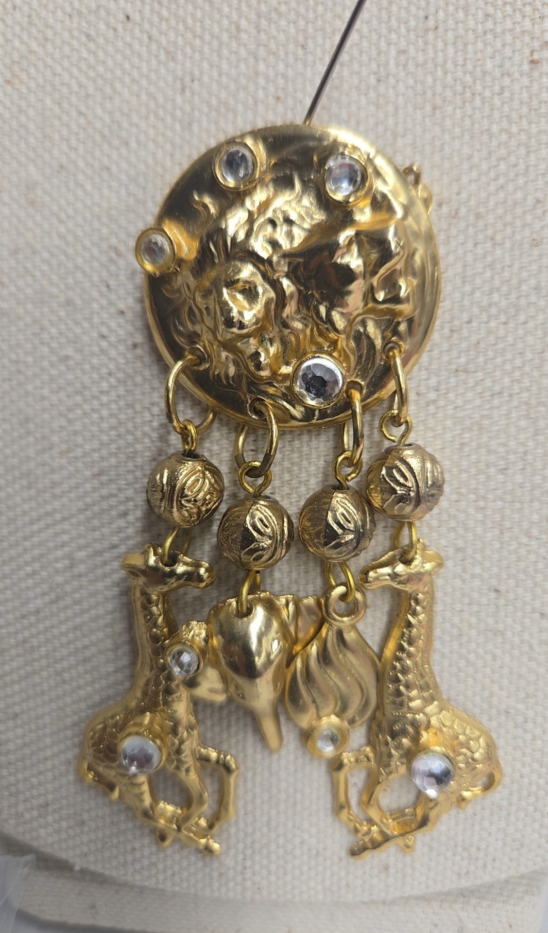 Gold Animal Brooch Pin
