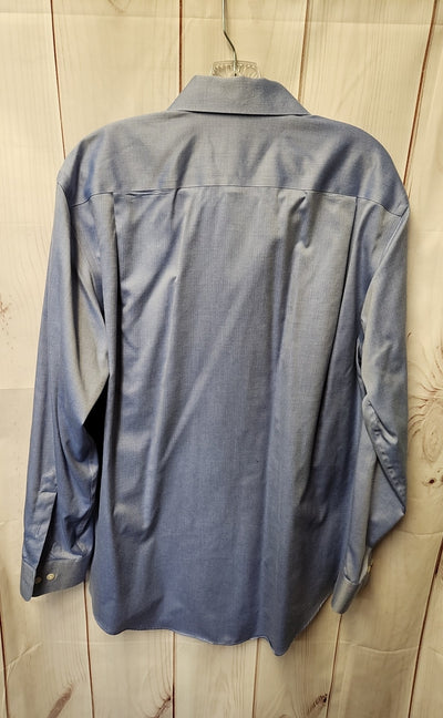 Pronto Uomo Men's Size L Blue Shirt