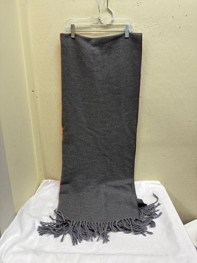 Gray & Orange Winter Scarf