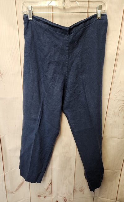 Bryn Walker Women's Size L Navy Linen Pants