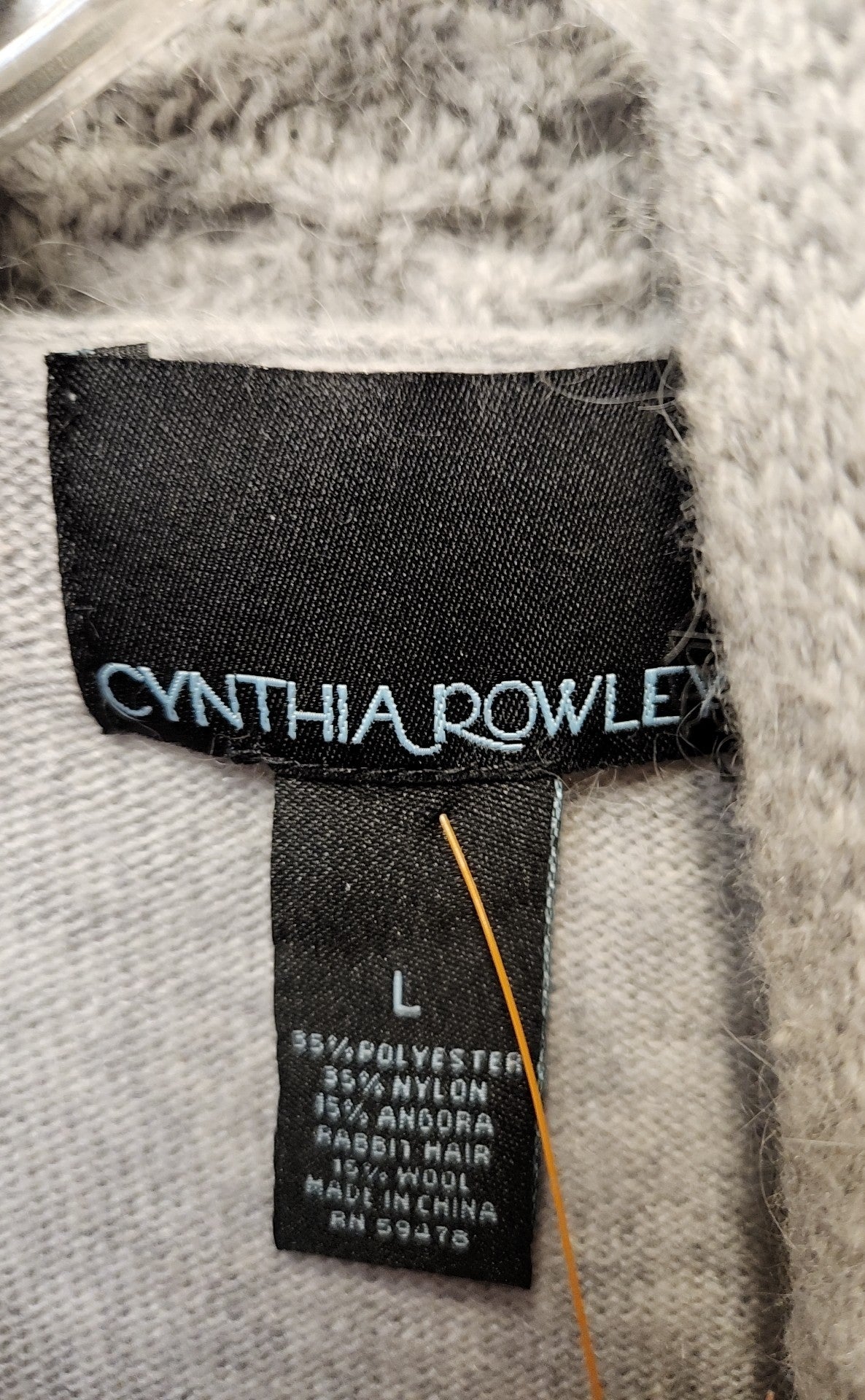 Cynthia Rowley Women's Size L Gray Cardigan