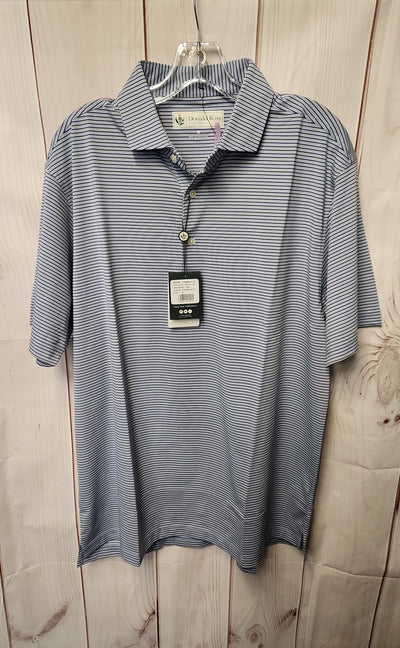 NWT Donald Ross Men's Size M Blue Shirt UPF 50+