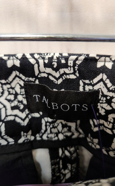 Talbots Women's Size 4 Black & White Pants Chatham Ankle Pant