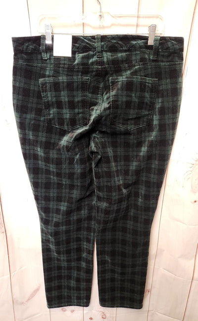 NWT Talbots Women's Size 14 Green Pants Veleveteen Straight Leg