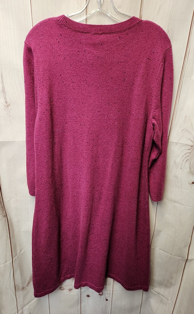 Talbots Women's Size XL Purple Knit Dress