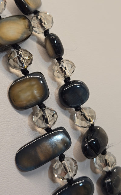Navy Beaded Necklace